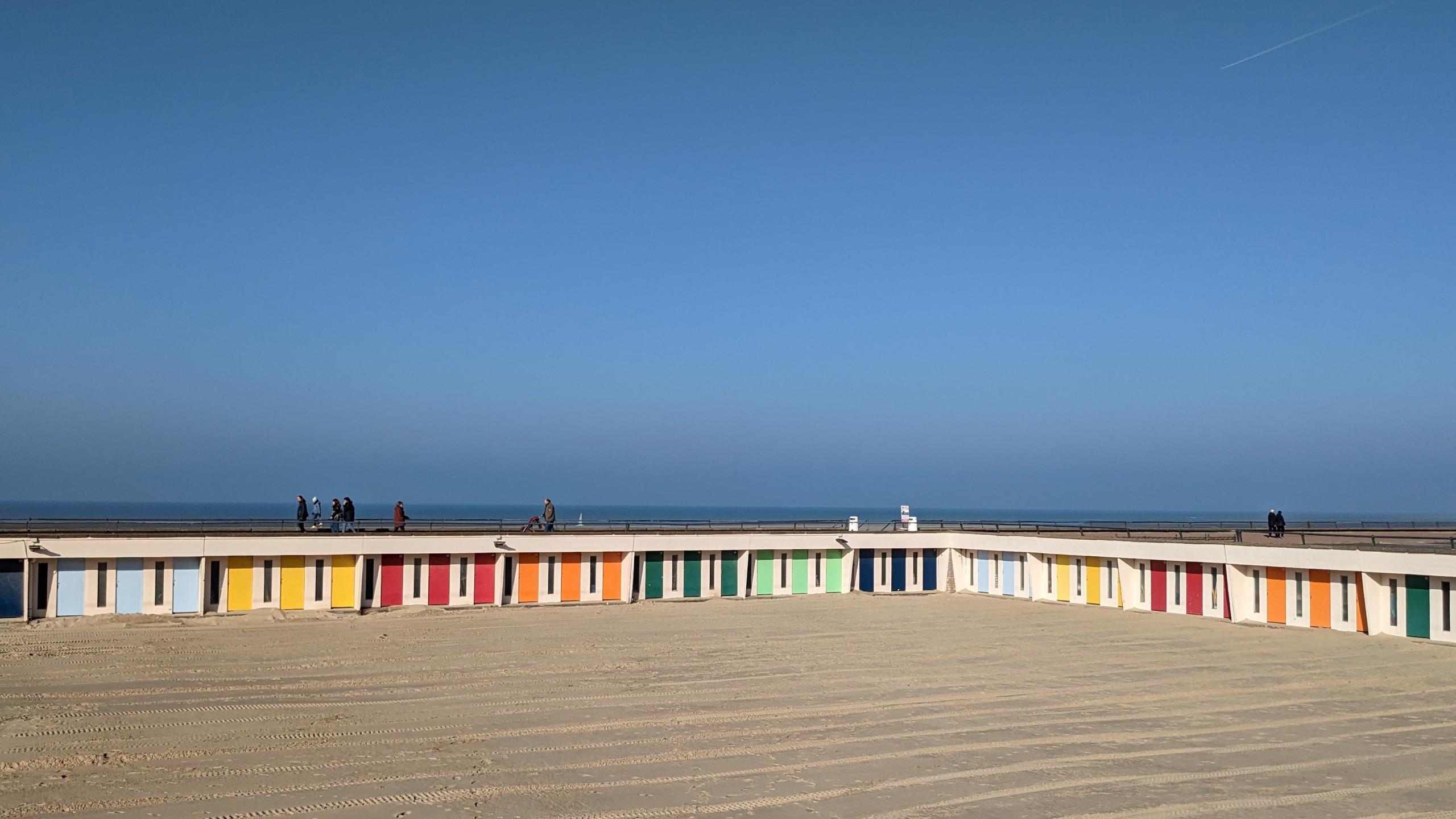 Les cabines colorées sur la plage du Touquet