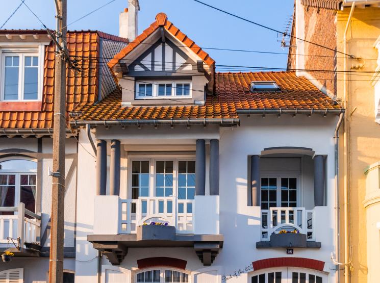 façade d'un duplex dans une villa touquettoise